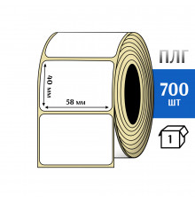 Термотрансферная этикетка ПЛГ 58x40 (700) COAT