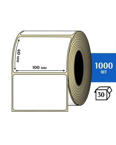 Термоэтикетка ЭКО 100x40 мм (1000шт) Eco