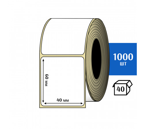 Термоэтикетка ЭКО 40x60 мм (1000шт) Eco Термоэтикетка ЭКО 40x60 мм (1000шт) Eco