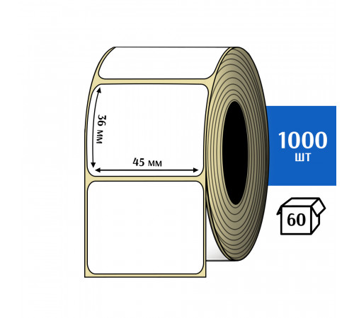 Термоэтикетка ЭКО 45x36 мм (1000шт) Eco Термоэтикетка ЭКО 45x36 мм (1000шт) Eco