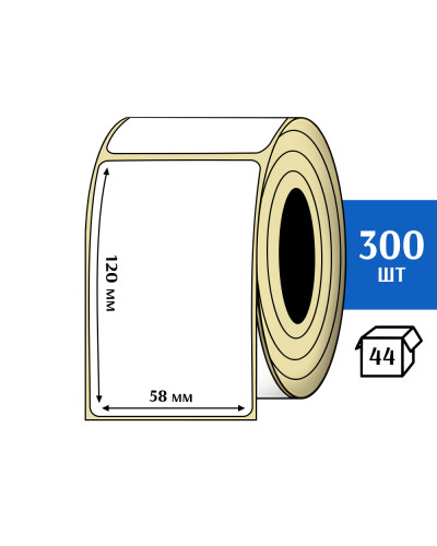 Термоэтикетка ЭКО 58x120 мм (300шт) Eco