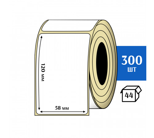 Термоэтикетка ЭКО 58x120 мм (300шт) Eco Термоэтикетка ЭКО 58x120 мм (300шт) Eco