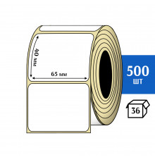Термоэтикетка ЭКО 65x40 мм (500шт) Eco
