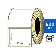 Термоэтикетка ЭКО 80x45 мм (600шт) Eco