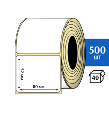 Термоэтикетка ЭКО 80x52 мм (500шт) Eco