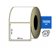 Термотрансферная этикетка ПЛГ 80х55 (1000) COAT