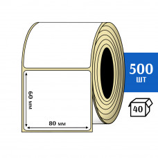 Термоэтикетка ЭКО 80x60 мм (500шт) Eco