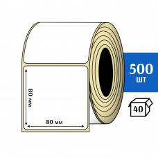 Термоэтикетка ЭКО 80x80 мм (500шт) Eco