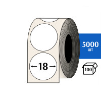 Термоэтикетка ТОП D=18 круг (5000шт) TOP