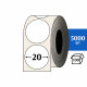 Термотрансферная этикетка ПЛГ D=20 круг (5000) COAT
