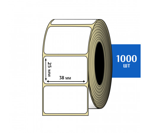 Термоэтикетка ЭКО 38x25 мм (1000шт) Eco Термоэтикетка ЭКО 38x25 мм (1000шт) Eco