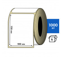 Термотрансферная этикетка ПЛГ 100x150 (1000) COAT 76 втулка