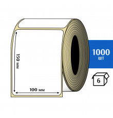 Термотрансферная этикетка ПЛГ 100x150 (1000) COAT 76 втулка