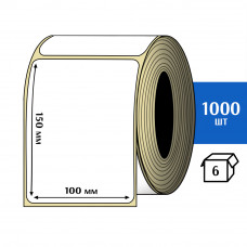Термотрансферная этикетка ПЛГ 100x150 (1000) COAT 76 втулка