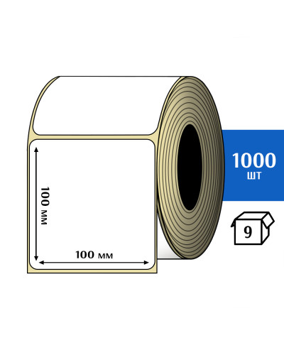 Термотрансферная этикетка ПЛГ 100х100 (1000) COAT