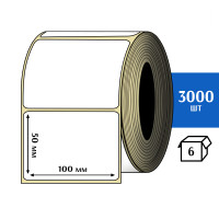 Термотрансферная этикетка ПЛГ 100х50 (3000) COAT 76 втулка