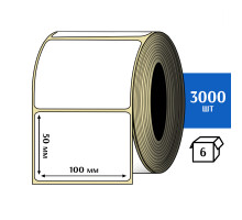 Термотрансферная этикетка ПЛГ 100х50 (3000) COAT 76 втулка