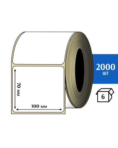 Термотрансферная этикетка ПЛГ 100х70 (2000) COAT 76 втулка