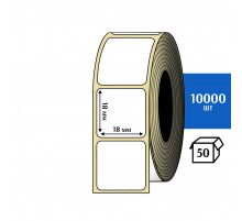 Термотрансферная этикетка ПЛГ 18х18 (10000) COAT