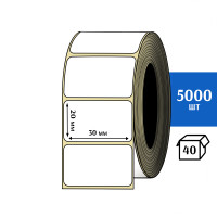 Термотрансферная этикетка ПЛГ 30х20 (5000) COAT 76 втулка