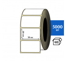 Термотрансферная этикетка ПЛГ 30х20 (5000) COAT 76 втулка