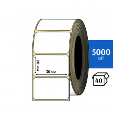 Термотрансферная этикетка ПЛГ 30х20 (5000) COAT 76 втулка
