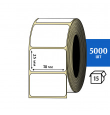 Термотрансферная этикетка ПЛГ 38х25 (5000) COAT 76 втулка