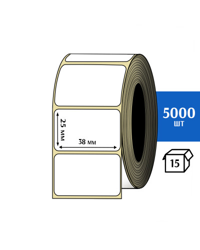Термотрансферная этикетка ПЛГ 38х25 (5000) COAT 76 втулка