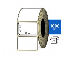 Термотрансферная этикетка ПЛГ 40х30 (1000) COAT