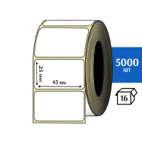 Термотрансферная этикетка ПЛГ 43x25 (5000) COAT 76 втулка