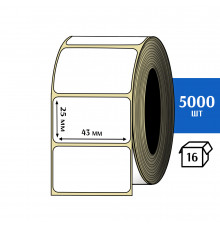 Термотрансферная этикетка ПЛГ 43x25 (5000) COAT 76 втулка