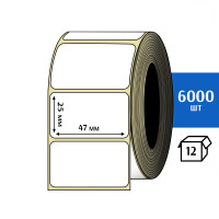 Термотрансферная этикетка ПЛГ 47x25 (6000) COAT 76 втулка