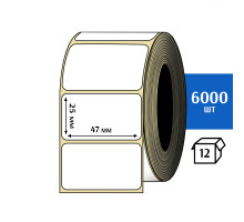 Термотрансферная этикетка ПЛГ 47x25 (6000) COAT 76 втулка