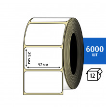 Термотрансферная этикетка ПЛГ 47x25 (6000) COAT 76 втулка
