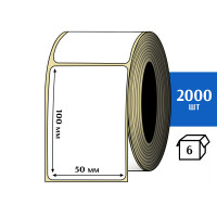 Термотрансферная этикетка ПЛГ 50х100 (2000) COAT 76 втулка