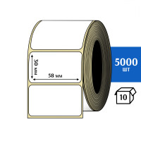 Термотрансферная этикетка ПЛГ 58x30 (5000) COAT 76 втулка