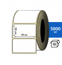 Термотрансферная этикетка ПЛГ 58x30 (5000) COAT 76 втулка