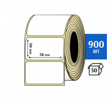 Термотрансферная этикетка ПЛГ 58x30 (900) COAT