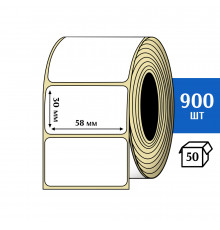 Термотрансферная этикетка ПЛГ 58x30 (900) COAT