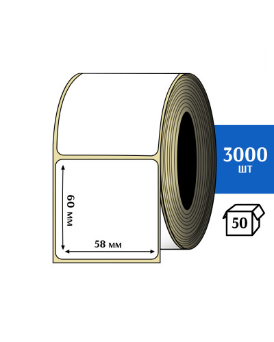 Термотрансферная этикетка ПЛГ 58х60 (3000) COAT  76 втулка