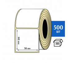 Термотрансферная этикетка ПЛГ 58х60 (500) COAT
