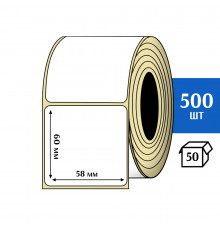 Термотрансферная этикетка ПЛГ 58х60 (500) COAT