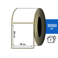 Термотрансферная этикетка ПЛГ 58х80 (3000) COAT 76 втулка