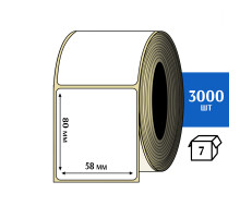 Термотрансферная этикетка ПЛГ 58х80 (3000) COAT 76 втулка