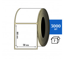 Термотрансферная этикетка ПЛГ 58х80 (3000) COAT 76 втулка