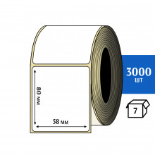 Термотрансферная этикетка ПЛГ 58х80 (3000) COAT 76 втулка