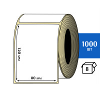 Термотрансферная этикетка ПЛГ 80х120 (1000) COAT 76 втулка