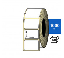 Термотрансферная этикетка ПЛГ 20х10 (1000) COAT
