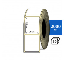 Термотрансферная этикетка ПЛГ 20х30 (2000) COAT