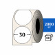 Термотрансферная этикетка ПЛГ D=30 круг (2000) COAT